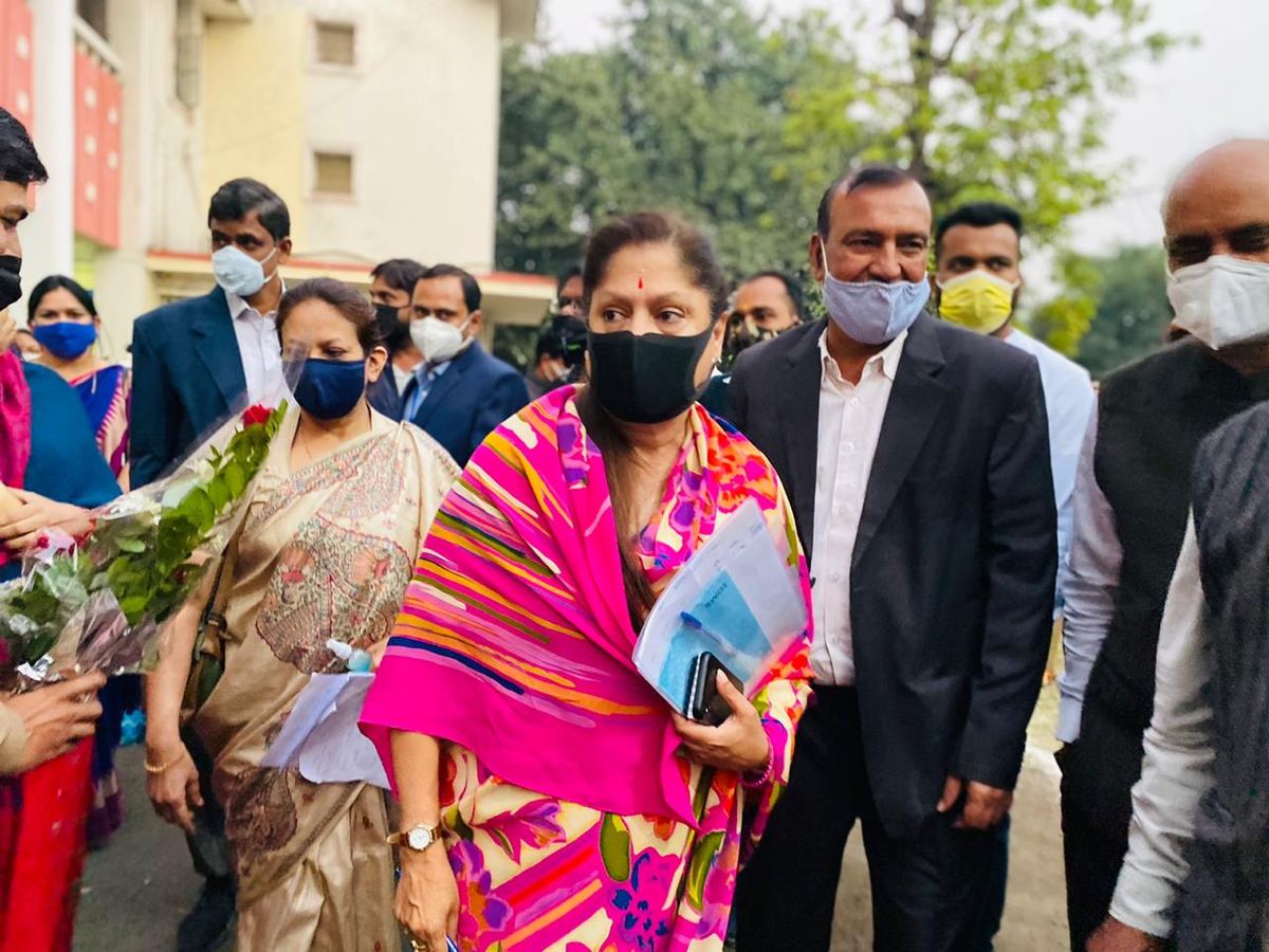 With Yashodhara Raje Scindia